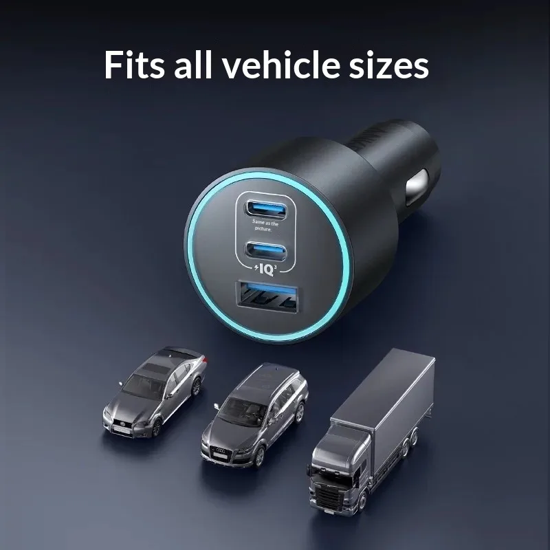 Anker 167.5W Car Charger 3-Port 2C1A Fast Charging Cigarette Lighter Adapter Car charger for iPhone/Huawei/Xiaomi Gifts