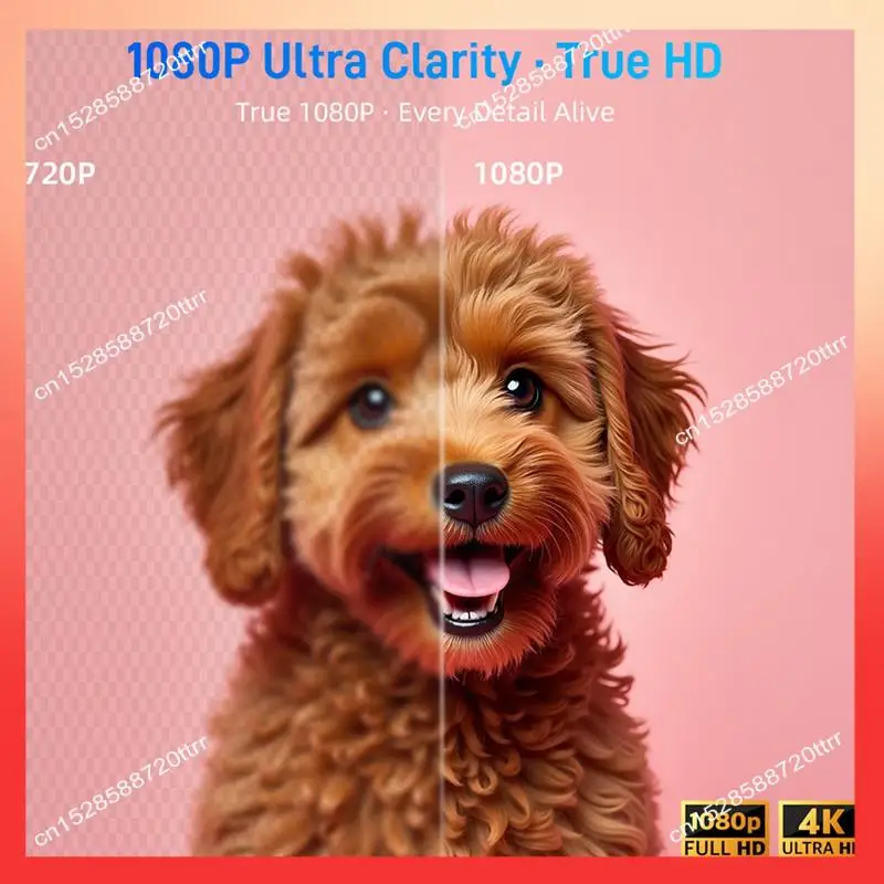 جهاز عرض ذكي ABNR 4K 1080P Ultra HD التركيز التلقائي Android 13 Wifi 6 مثالي للسينما المنزلية والخارجية بقابس أمريكي