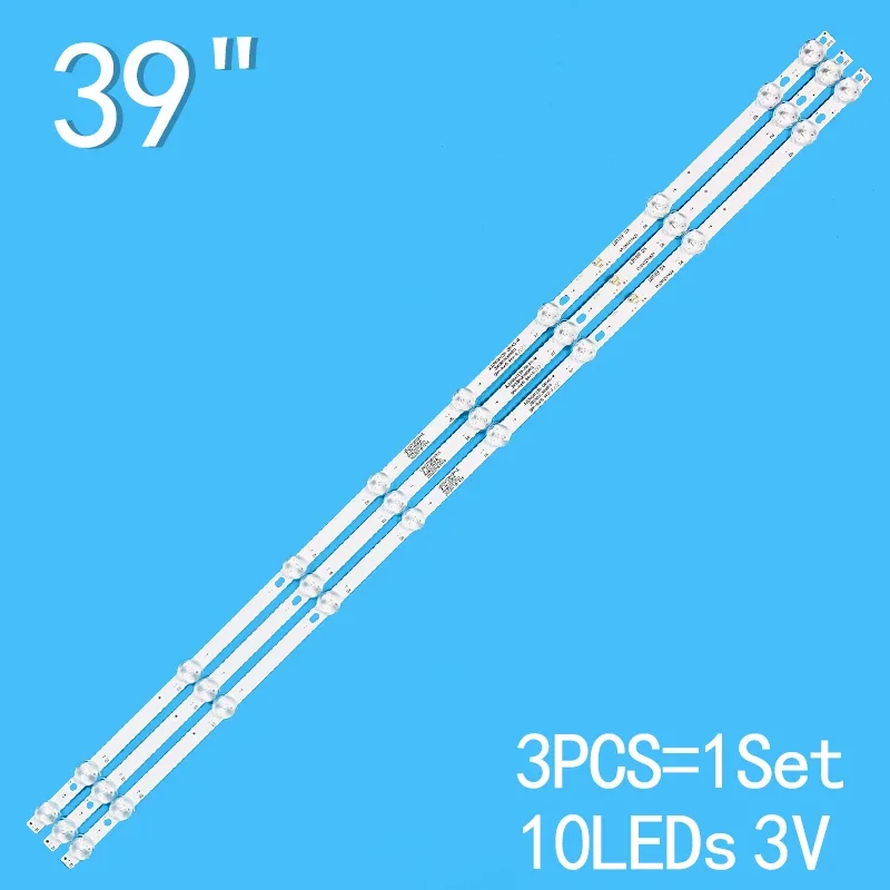 Striscia LED da 696mm 3 pezzi per SUNNY SN039DLD12AT071 JL.D390A1235-081AS-M HL-2A390A28-1001S-03 A3 muslimax40led013/0002