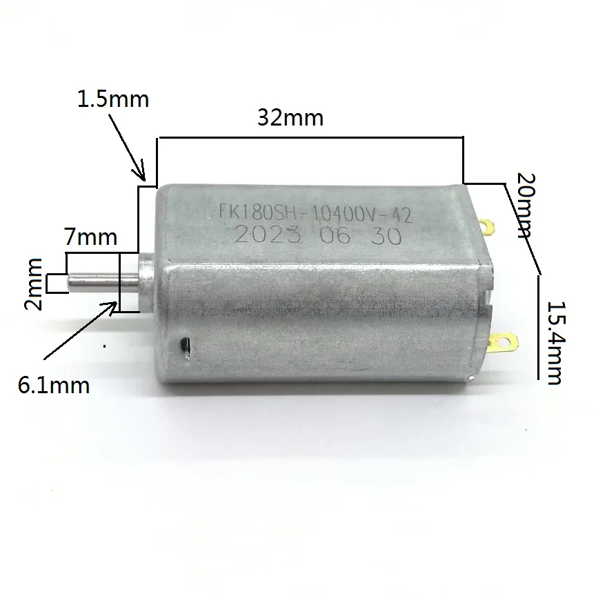 1PCS FK-180SH-10400 Small DC Motor 12-24VDC 11000RPM Large Torque for Toy Car DIY