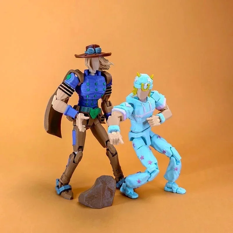 JOJOs 3D Printed Articulated Johnny Gyro Action Figure Collectible Anime Figurine For Collection Desktop Decor Christmas Gift - view 3