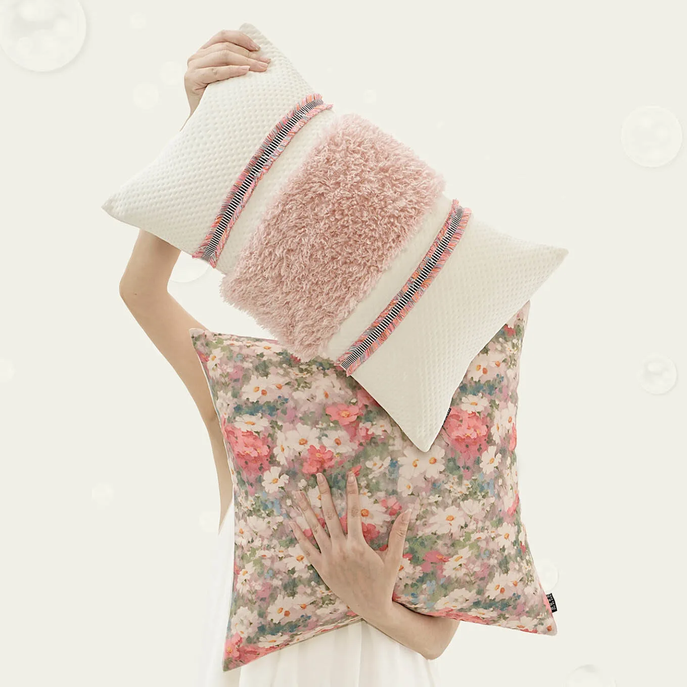 American Oil Painting Style Pillowcase Home Decorative Pillows For Sofa Headrest Cushion Jacquard Pillow Cover Home Decoration