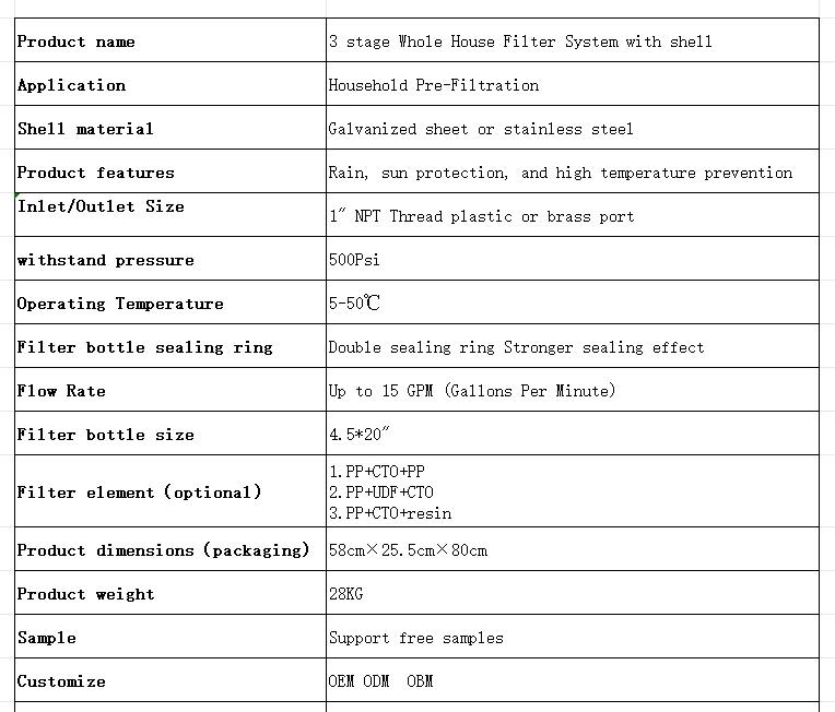أستراليا 3 المرحلة 20 بوصة كبيرة الأزرق البلاستيك واضح مبيت مرشح المياه لآلة تصفية المياه النقية