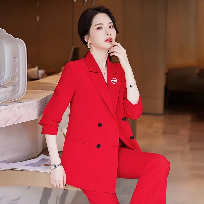 

Women Business Suits Formal OL Styles Office Ladies Formal Career Interview Work Wear Blazers Professional Pantsuits