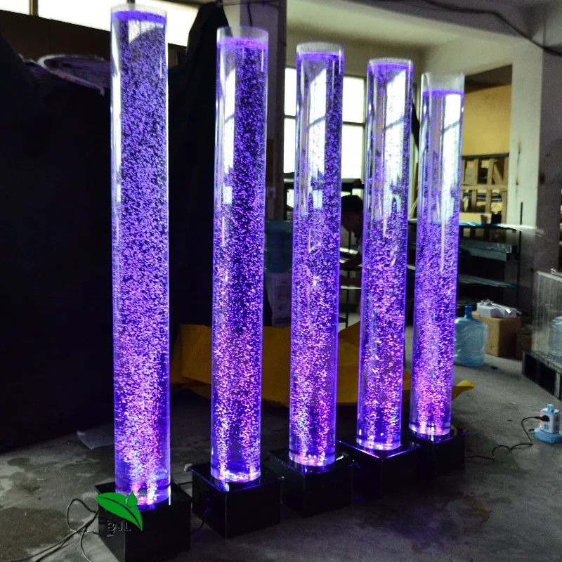 

custom.LED acrylic water bubble column party and wedding decoration