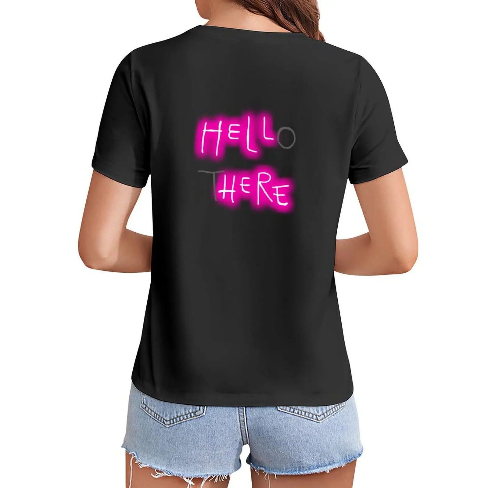 

Hello There T-Shirt tops Blouse Short sleeve tee new edition summer blouses woman 2024