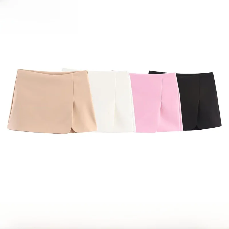 Fashionable Simple New Women's Skirt Pants with Slit Design Spring Summer Polyester Fiber A-Line Skirt Slim Fit mid Waist