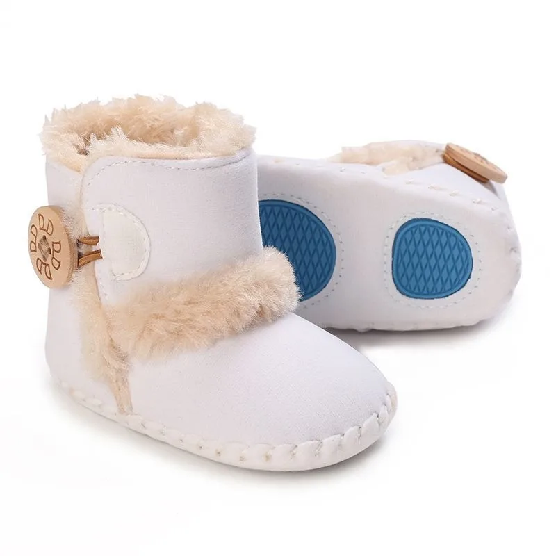 

Unisex Baby Cotton Shoes Winter Warm Fleece Lined Soft Sole Walking Shoes for Boys Girls Cozy Autumn Winter Infant Footwear