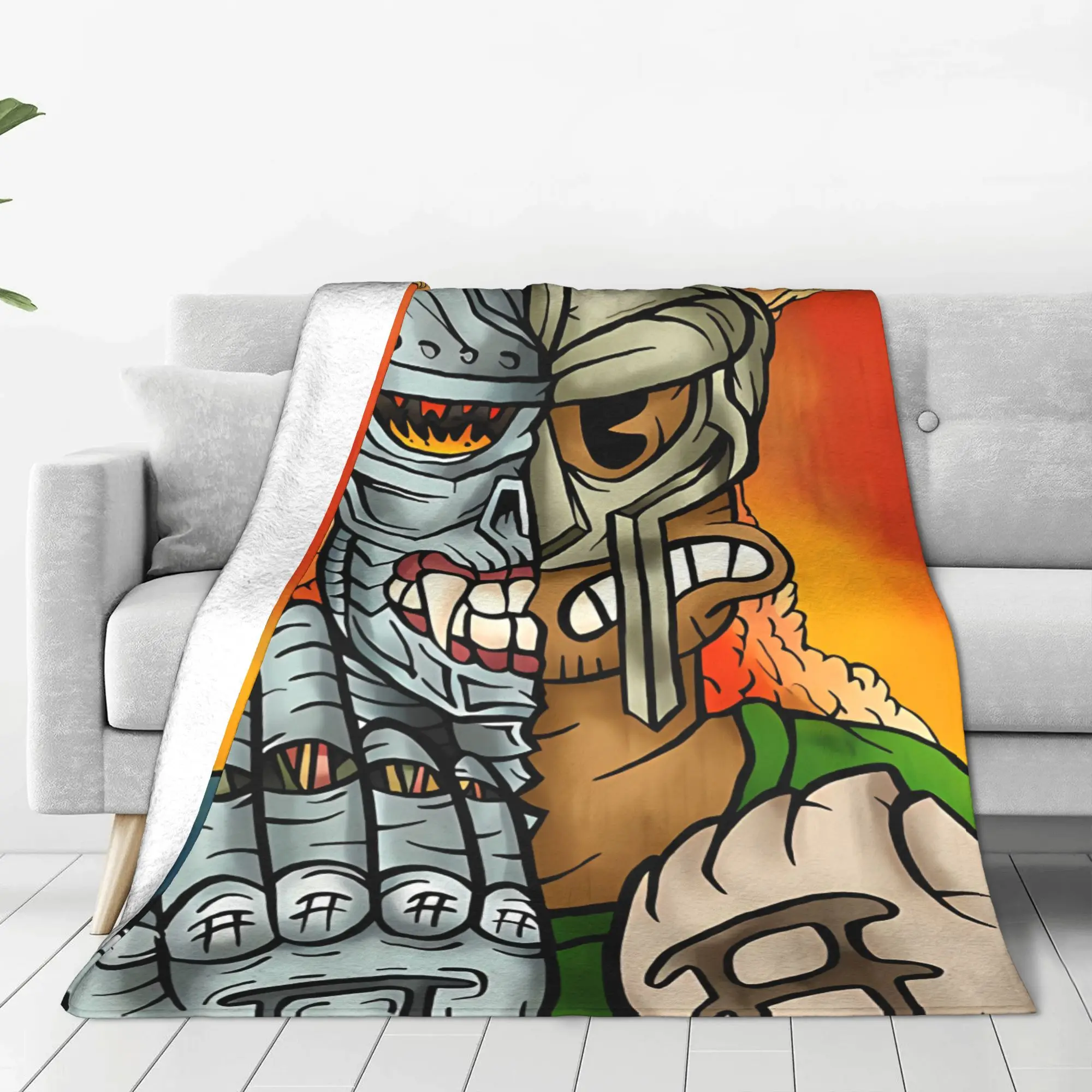 1PC Home Cute Room Decor Underground Rap  Blanket Throw Blanket Czarface Band Novelty Warm Blanket All Season