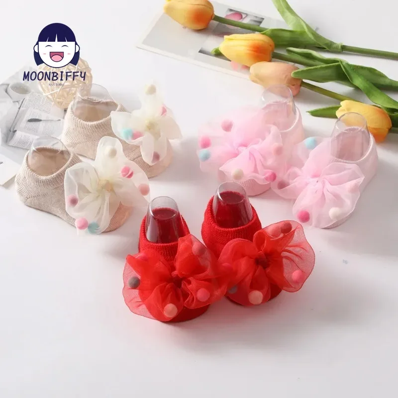 

Infant Baby Girl Shoes Newborn Cute Bow Flowers Headband Anti-Slip Soft Sole First Walkers Toddler Cotton Baptism Shoes