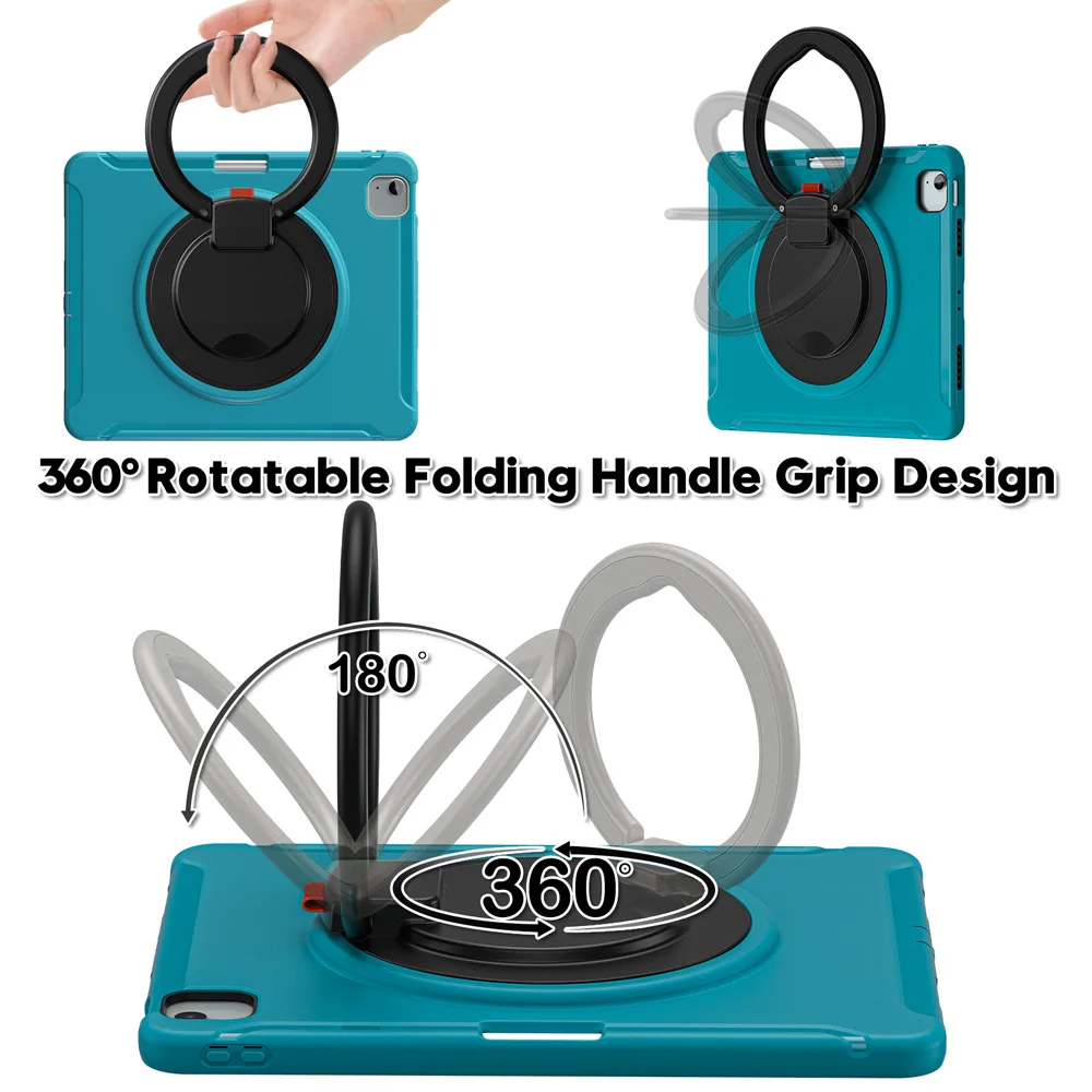 حافظات الكمبيوتر اللوحي المحمولة لجهاز iPad Air13 Air 13 2025 2024 M3 حافظة iPad Pro 12.9 2022/2020/2021/2018 غطاء حامل دوار PC غلاف من البولي يوريثان #5