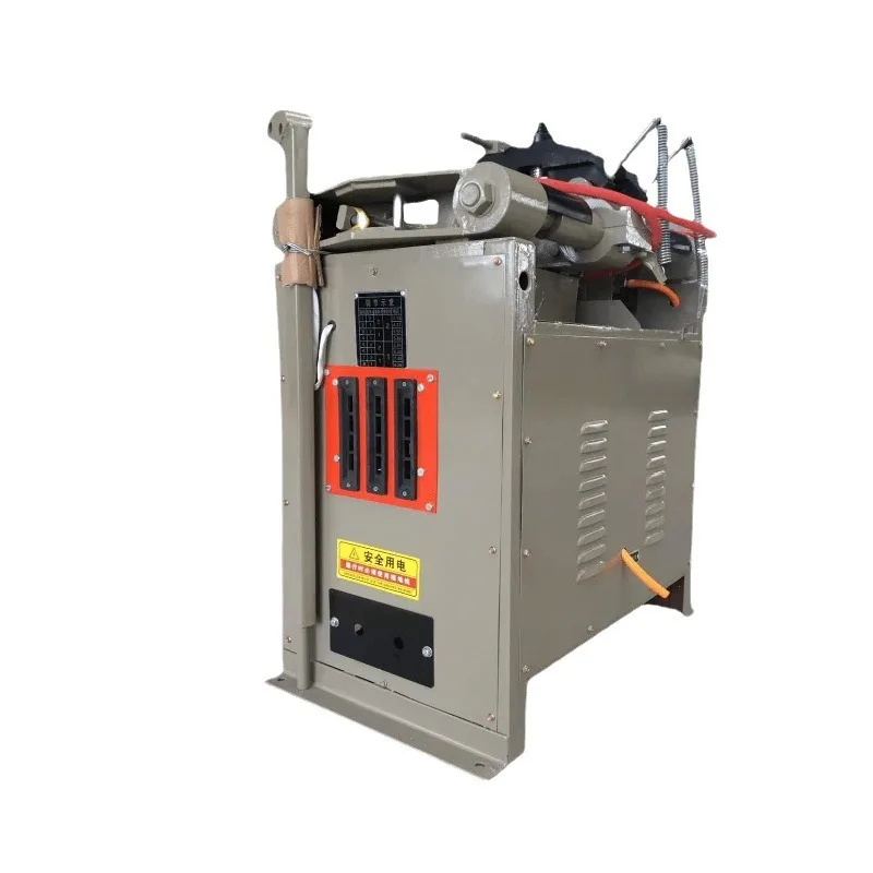 

Vertical steel bar square welding and docking machine