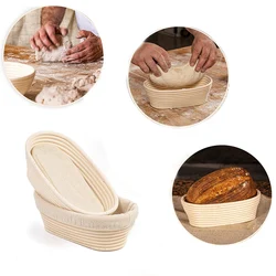 Bread Proofing Basket Round or Oval Banneton Sourdough Fermentation Proofing Basket Natural Rattan Bread Baking Supplies