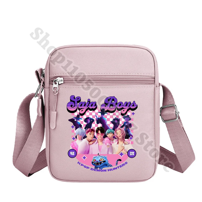 KPop شيطان الصيادين النساء أنيمي حقيبة كروسبودي الإكسسوارات فتاة الكرتون لطيف حقائب كتف كيس التخزين عادية هدايا 2025