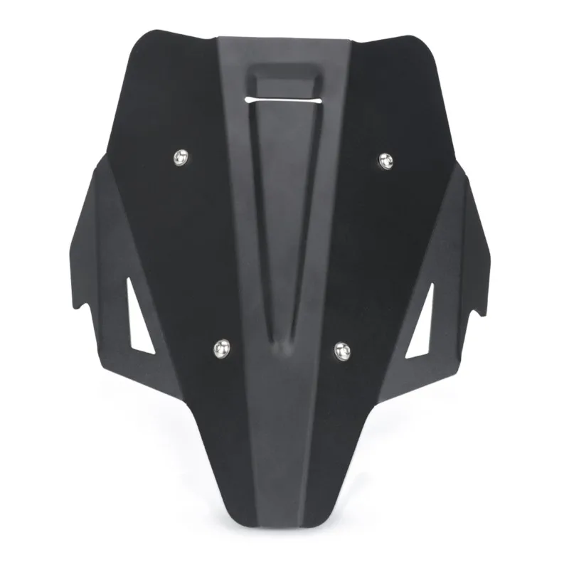 يناسب لياماها MT-07 MT07 2021 2022 2023 fz07 FZ-07 دراجة نارية أسود الألومنيوم الزجاج الأمامي الرياضة الزجاج الأمامي قناع منحرف #3