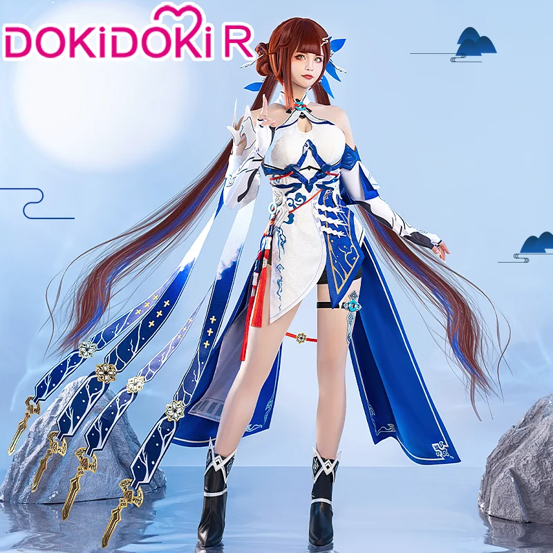 Sushang Li Cosplay Game Honkai Impact 3rd Cosplay DokiDoki-R Women Costume Honkai Sushang Cosplay Wig Li Su Shang Cosplay Shoes