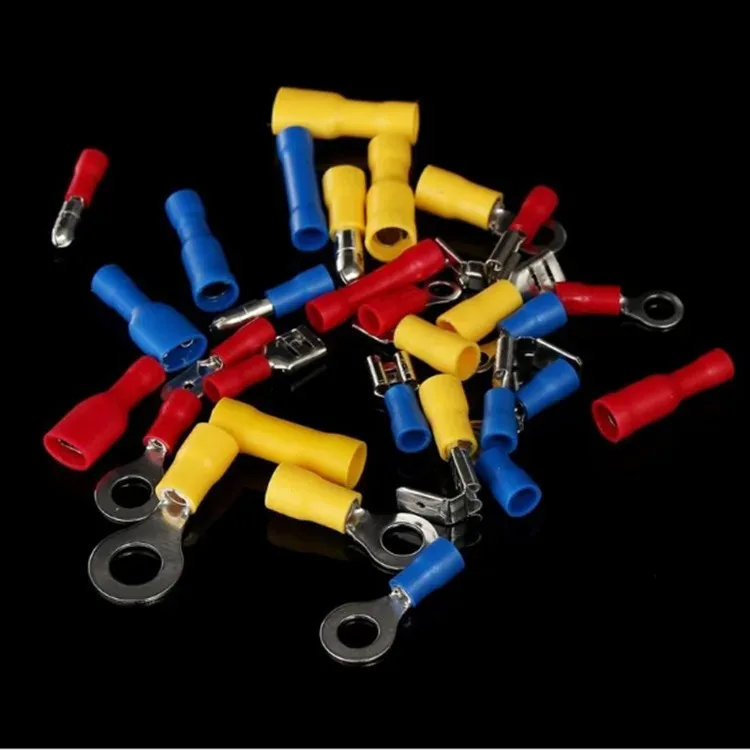 140~720 PCS Crimp Spade Terminal Assorted Electrical Wire Cable Connector Kit Crimp Spade Insulated Ring Fork Spade Butt Set