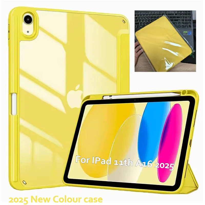 

2025 Hot Colour Case for Ipad A16 11th Case Pro 11 13 M5 M4 12.9 10 9 10th 9th 8th Generation Air 11 13 M2 M3 5 Protective Cover