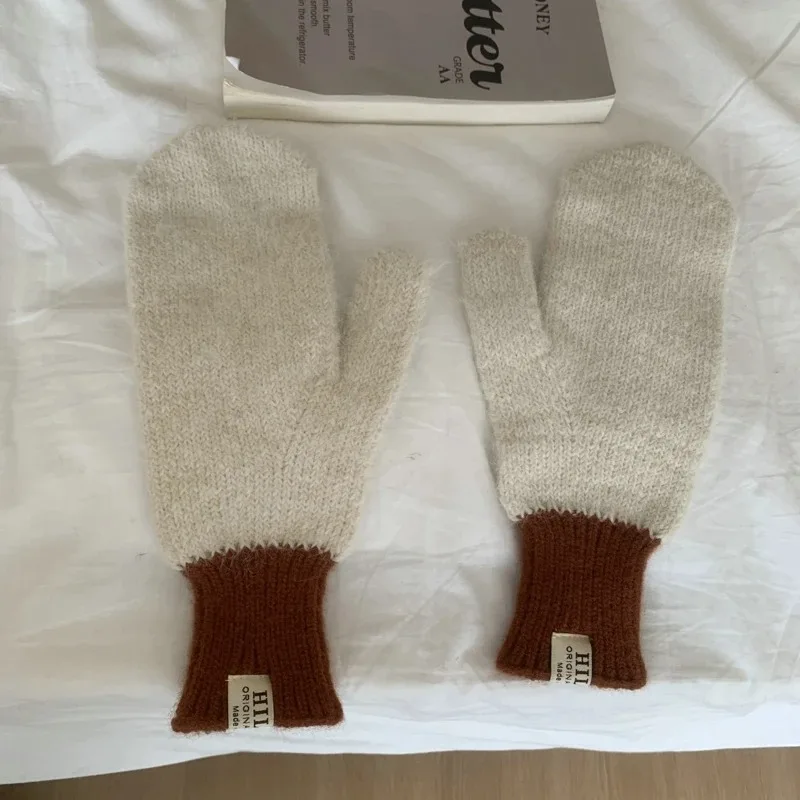 النساء الشتاء الدفء أفخم قفازات مرونة لينة أصابع كاملة القفازات محبوك الفتيات قفازات الموضة للنساء