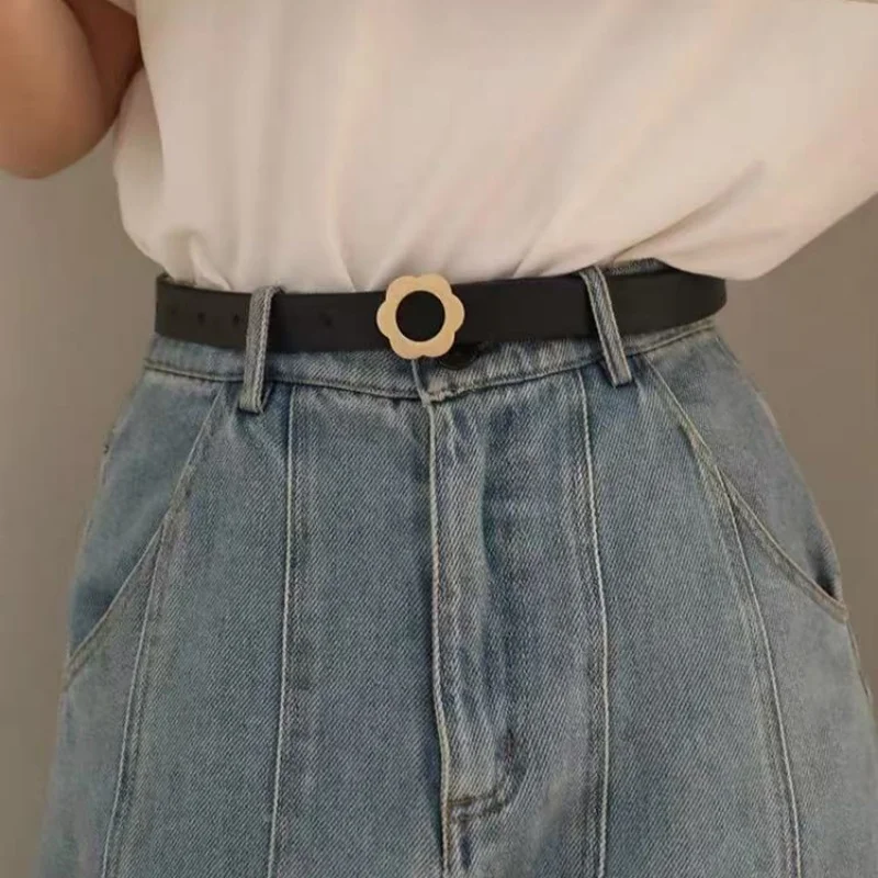 Korean version new small flower belt female ins style retro simple versatile sweet student suit jeans belt - view 2