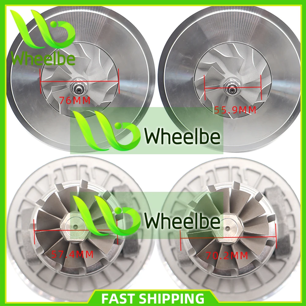 Car T3 T4 Universal Turbocharger Core Turbo For Stage III Wastegate 0.63AR V Band Flange Oil Cold 420HP 1.5L-2.5L