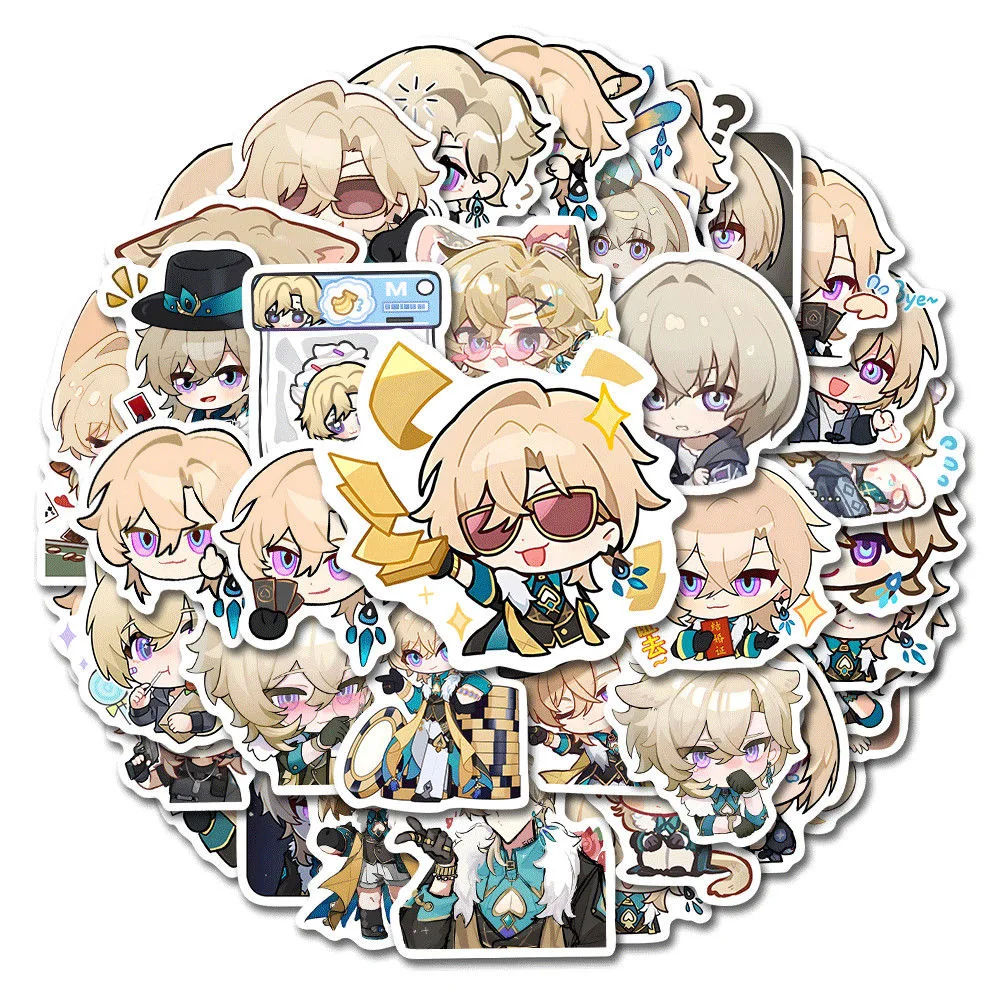 Sunsyea Honkai Star Rail Merch Character Stickers Aventurine 49 Pieces Anime Collection