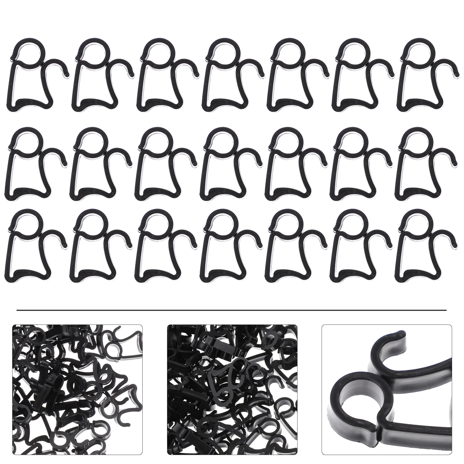 

100 Pcs Christmas Lights String Hook Outdoor Plastic Hanger Hooks Clips for Weatherproof Hangers Pp S-shaped Xmas