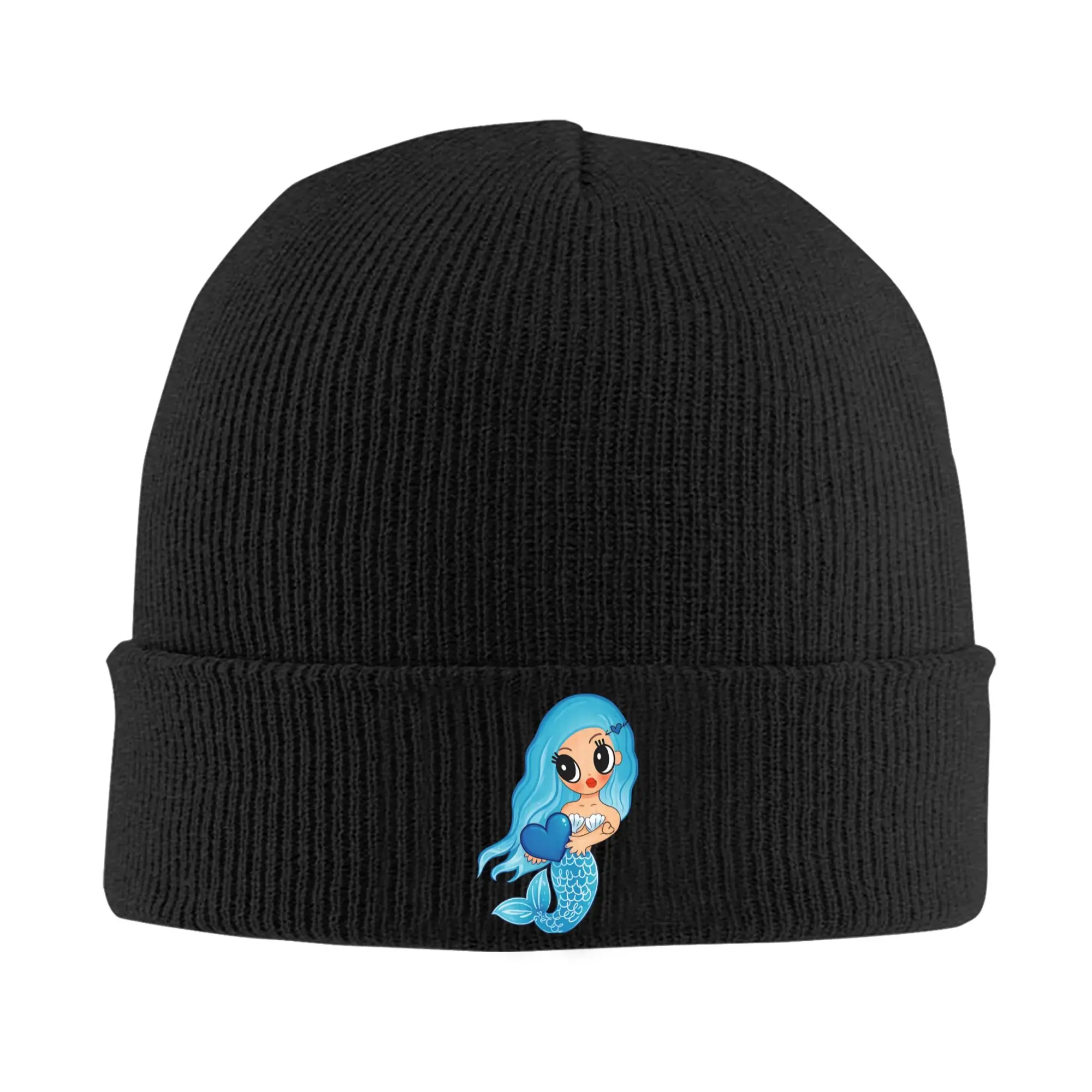 Karol G Blue Mermaid Knit Hat Beanies Autumn Winter Hats Warm Unisex  Fashion  Caps for Men Women Gifts,