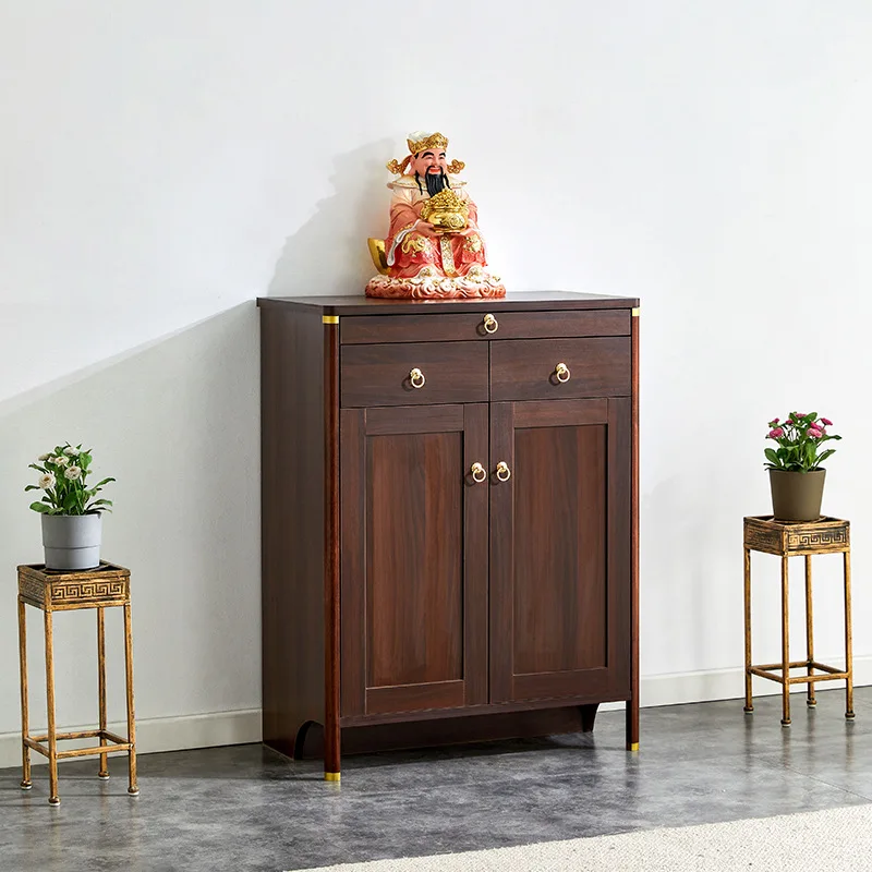 YJQ God of Wealth Offering Table, Home Living Room Buddha Shrine, Taixin Chinese Simple Buddha Shrine