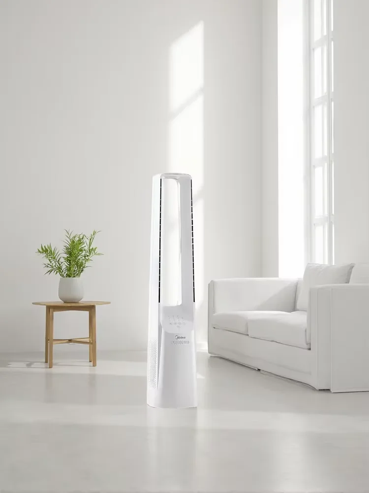 Midea 220V Bladeless Tower Fan with Smart Voice Control DC Inverter Quiet Cooling for Home Living Room - LYH