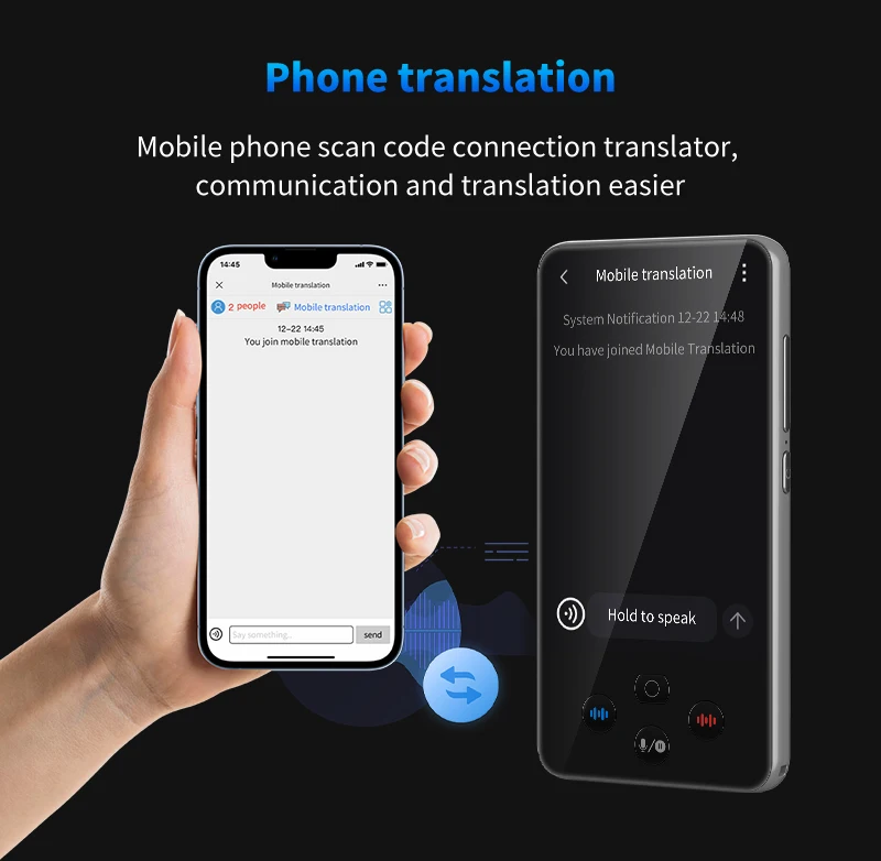 S85 Pro 4‑Inch Touch‑Screen Language Translator Device,138 Languages,Voice Video Recording,Offline Translation,8GB 2000mAh