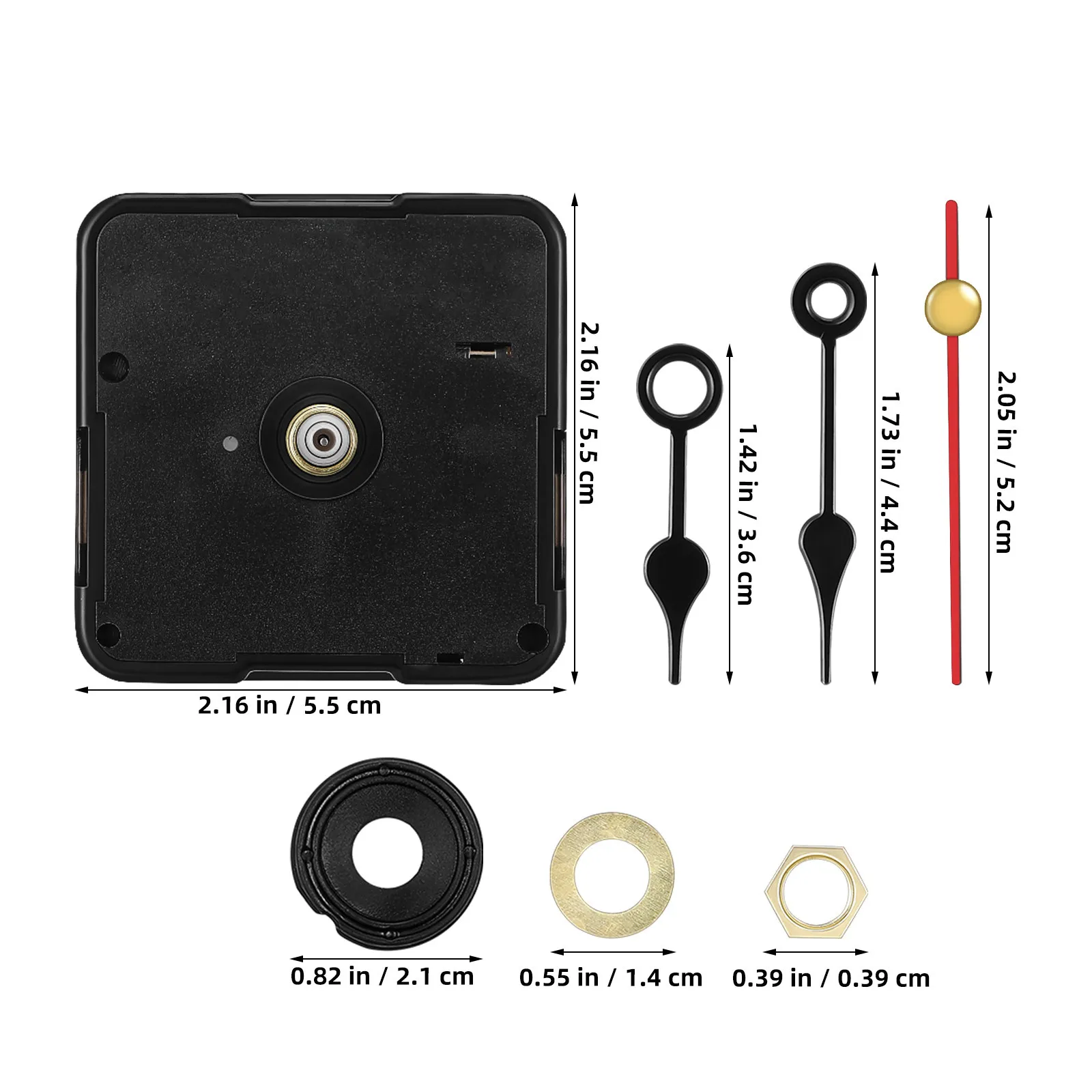 1Set Clock Mechanism Kit Battery Operated Silent High Accuracy Movement for DIY Wall Clock Making Creative Home Decor 10-12Cm