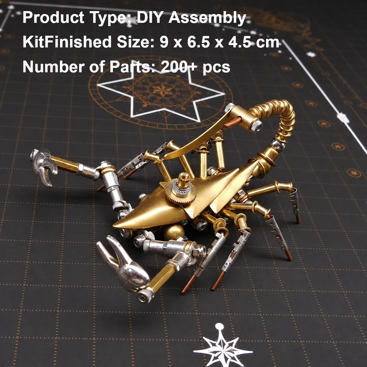 3D Metal Scorpion Model Kit DIY Steampunk Mechanical Insect Puzzle Assembly Sculpture Desktop Decor Collectible Home Ornament