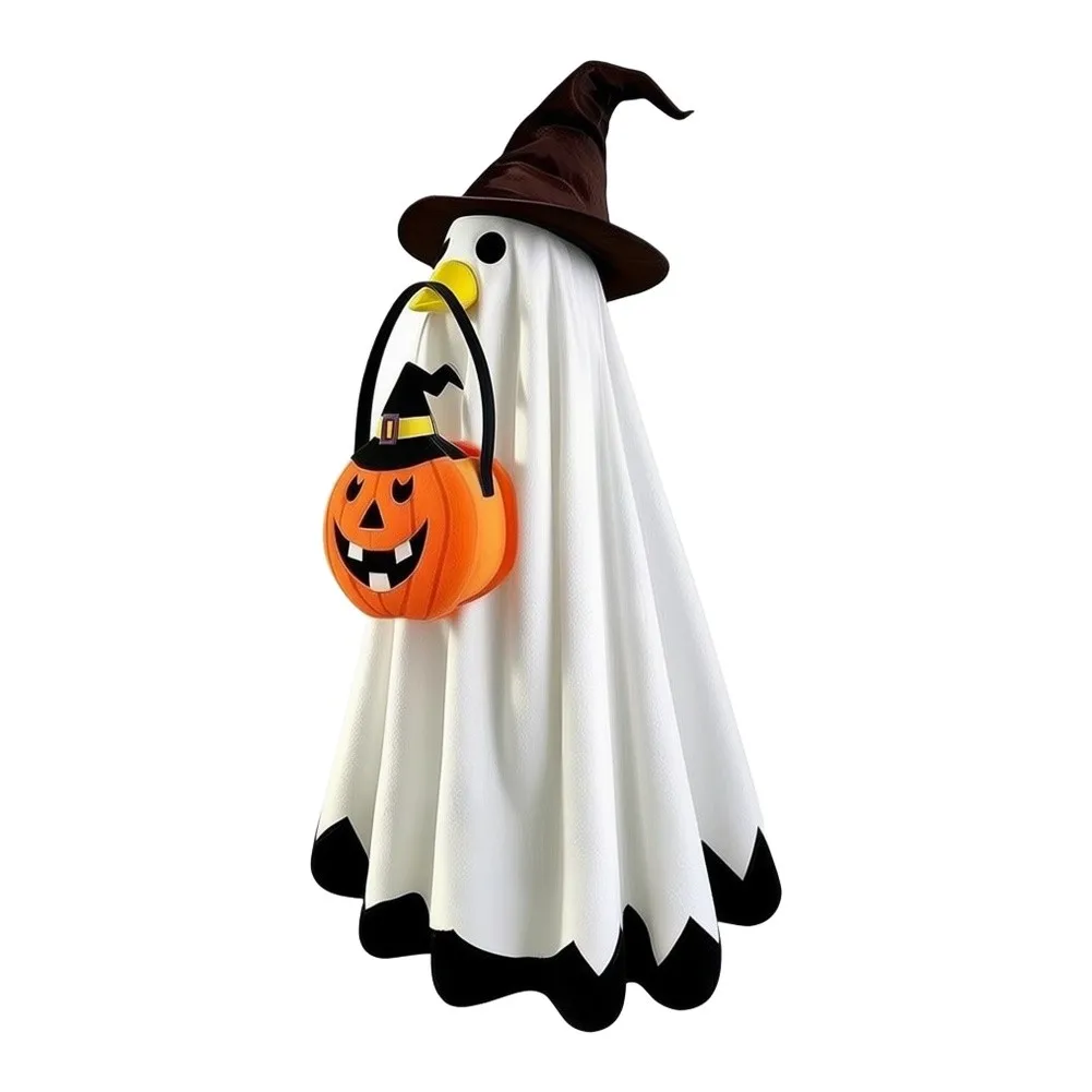 Wizard Style Porch Goose Outfit Compatible with 23 Inch Cement Plastic Lawn Goose Statue for Seasonal Yard Decor