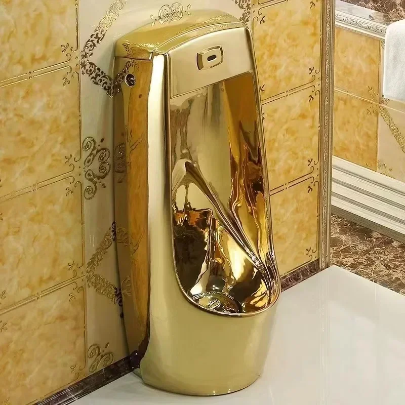 Hot sales Cheap And Fine Popular Wall Hung Golden Plated Standing Ceramic Men Urine Bowl UrinalsHot Sales