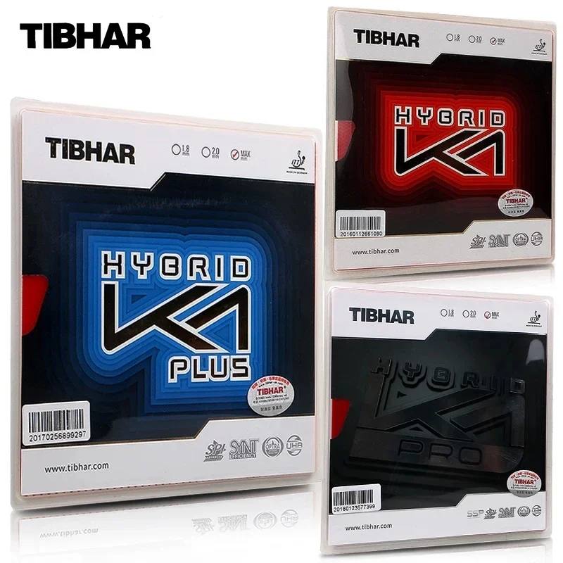 New TIBHAR Table Tennis Rubber Pips-in Sticky Forehand Offensive Ping Pong Rubber with Sponge Inner Energy HYBRID K1 Fast Attack