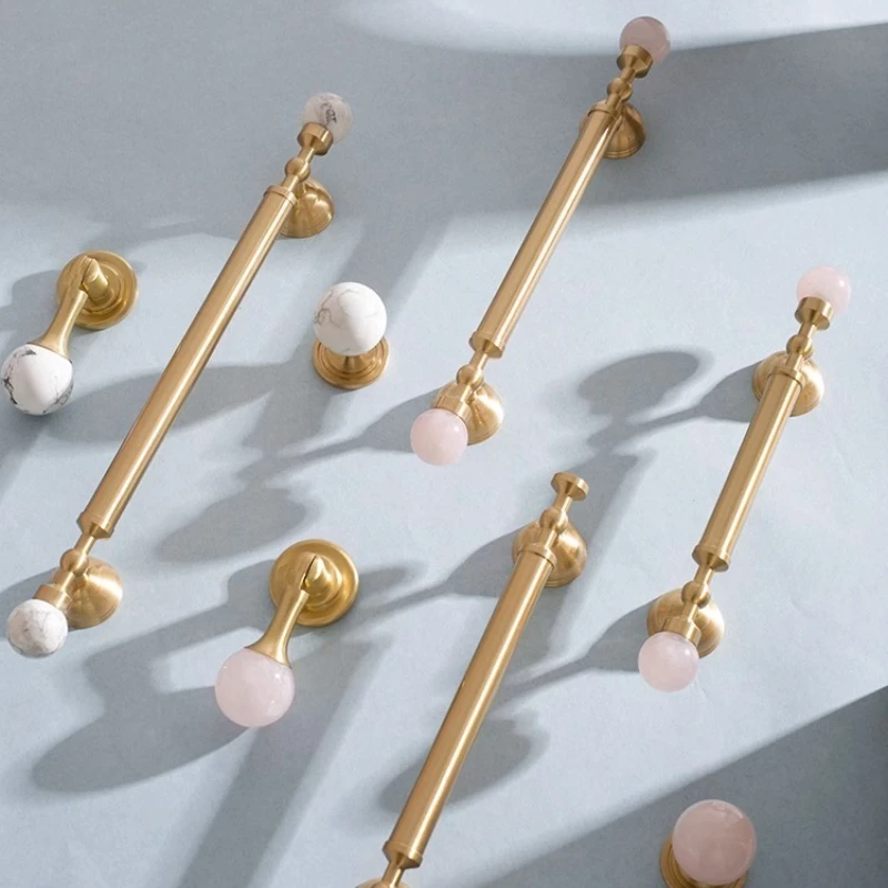 

High End French Cabinet Handle Light Luxury Bathroom Cabinet Decoration Handle Cabinet Crystal Knob Personalized Drawer Handle