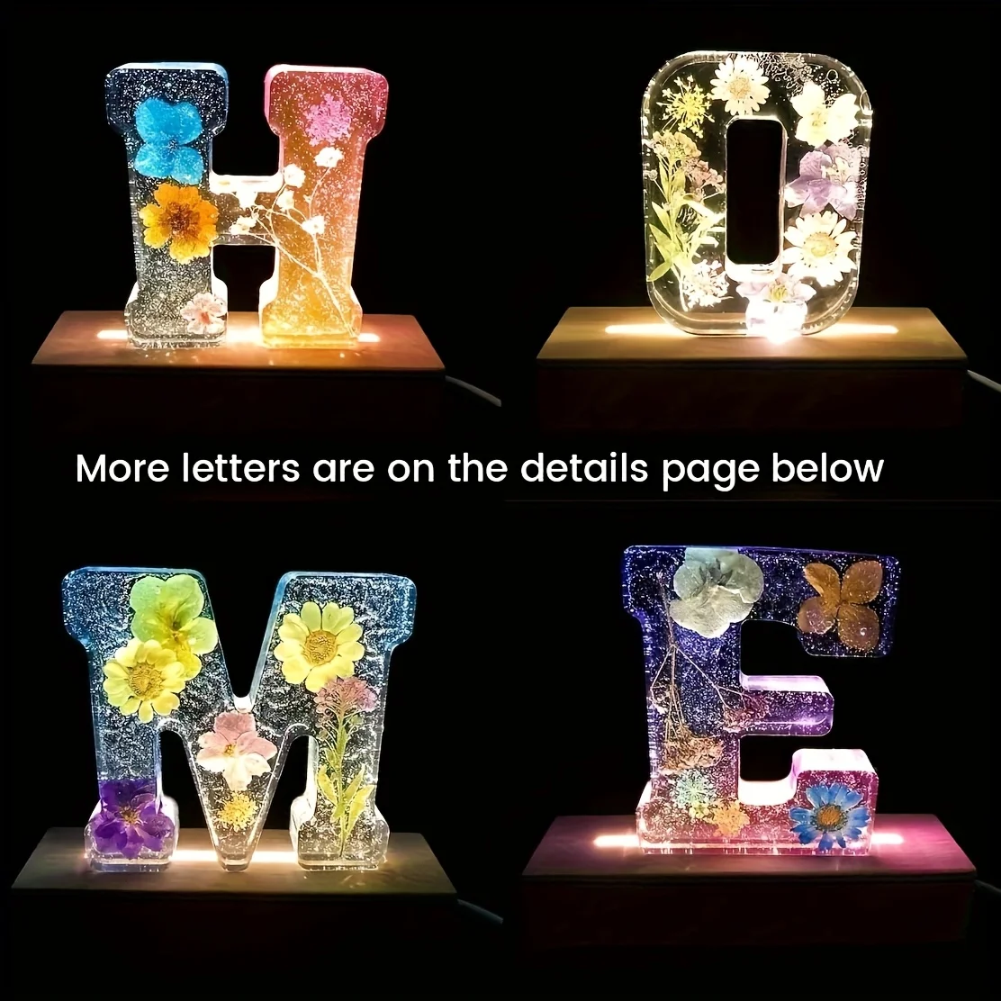 7-Inch Large Letter Resin Mold, 3D Capital Letter Epoxy Resin Mold, A to Z Thick Resin Letter Mold, Making Letters, Text Logo Art, Handicrafts, Making, Party Home Decoration Birthday Gifts