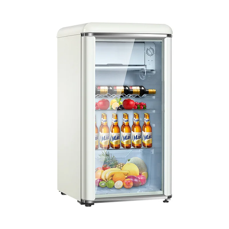 

Wine cabinet Ice bar Household refrigerated fresh-keeping cabinet Hotel refrigerator Red wine water beverage Glass door Transpar