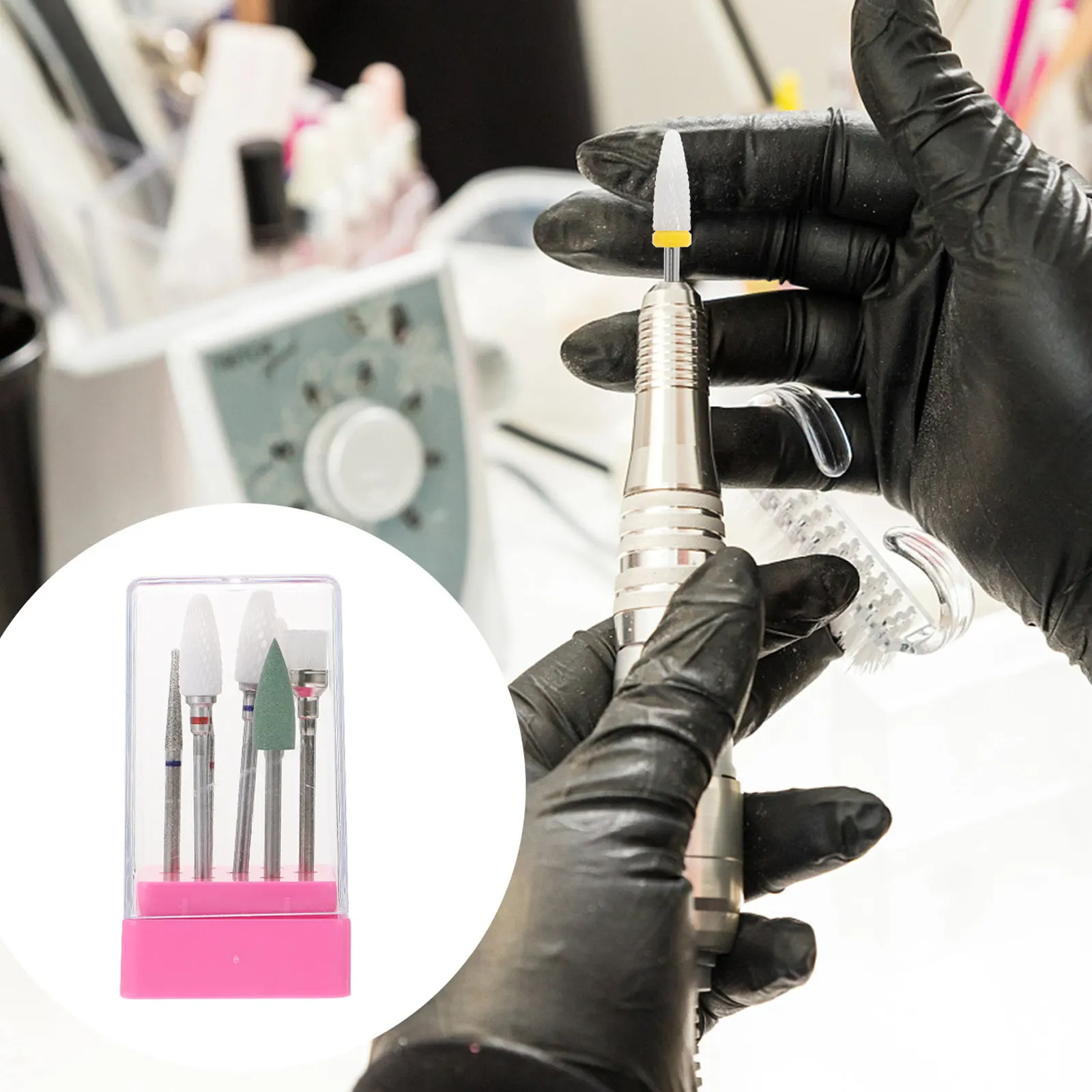 

7Pcs Nail Drill Bit Set Tungsten Steel Alloy Ceramic Hard Sturdy Polish Manicure Pedicure File Grinding Head Nail Tool Kit