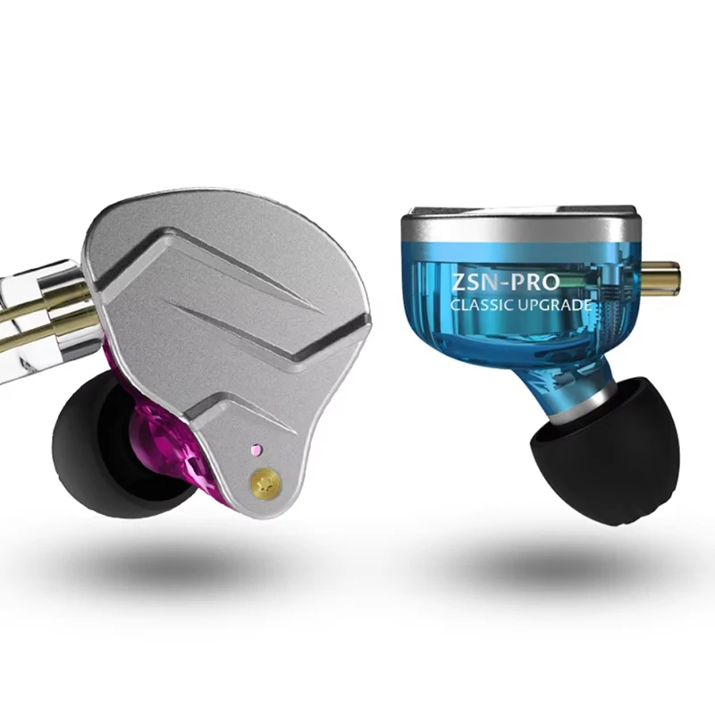 Earphones ZSN Pro In Ear Headphones Hybrid technology 1BA+1DD HIFI Bass Metal Earbuds Sport Noise Cancelling Headset Monitor