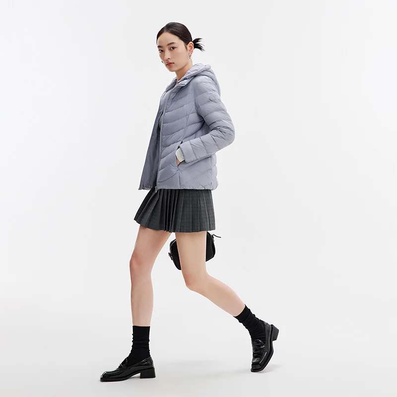 Chericom Dames Donsjack Winter Warm Kort Lichtgewicht Pufferjassen Capuchon Rits Waterdicht Gewatteerde Jassen Vrouwelijke Y309002Y