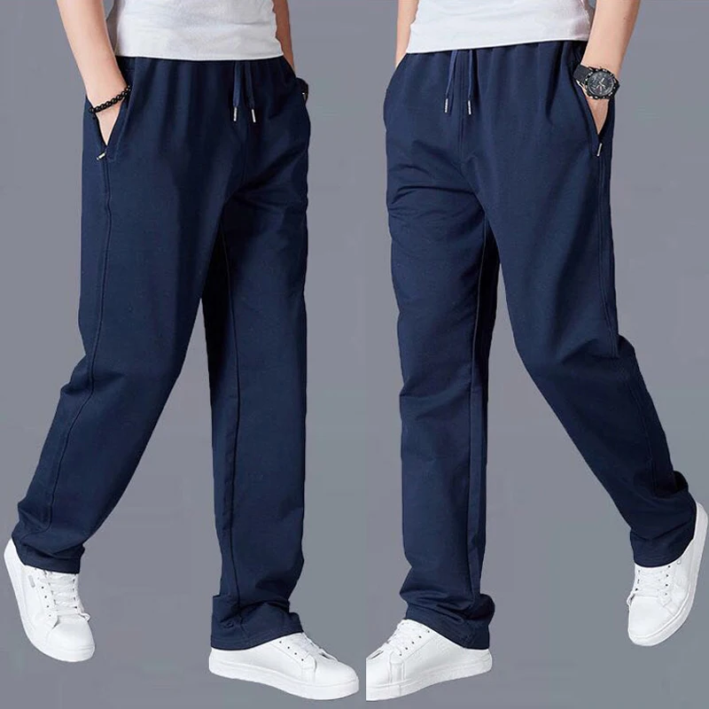 2023 Spring Autumn Joggers Men Jogging Sweatpants Sportswear Knit Tracksuit Sports Pants Trousers Oversize Wide Leg Clothing