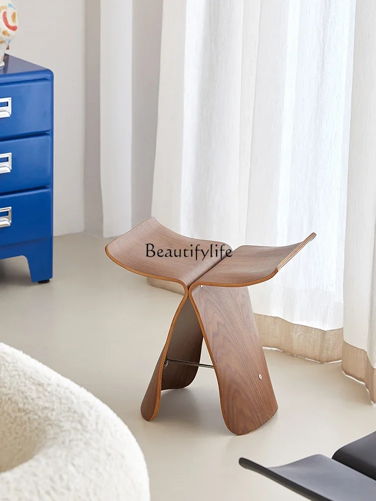 Butterfly Medieval Designer Model Low Stool Creative Home Shoes Changing Artistic Sense Dressing Stool