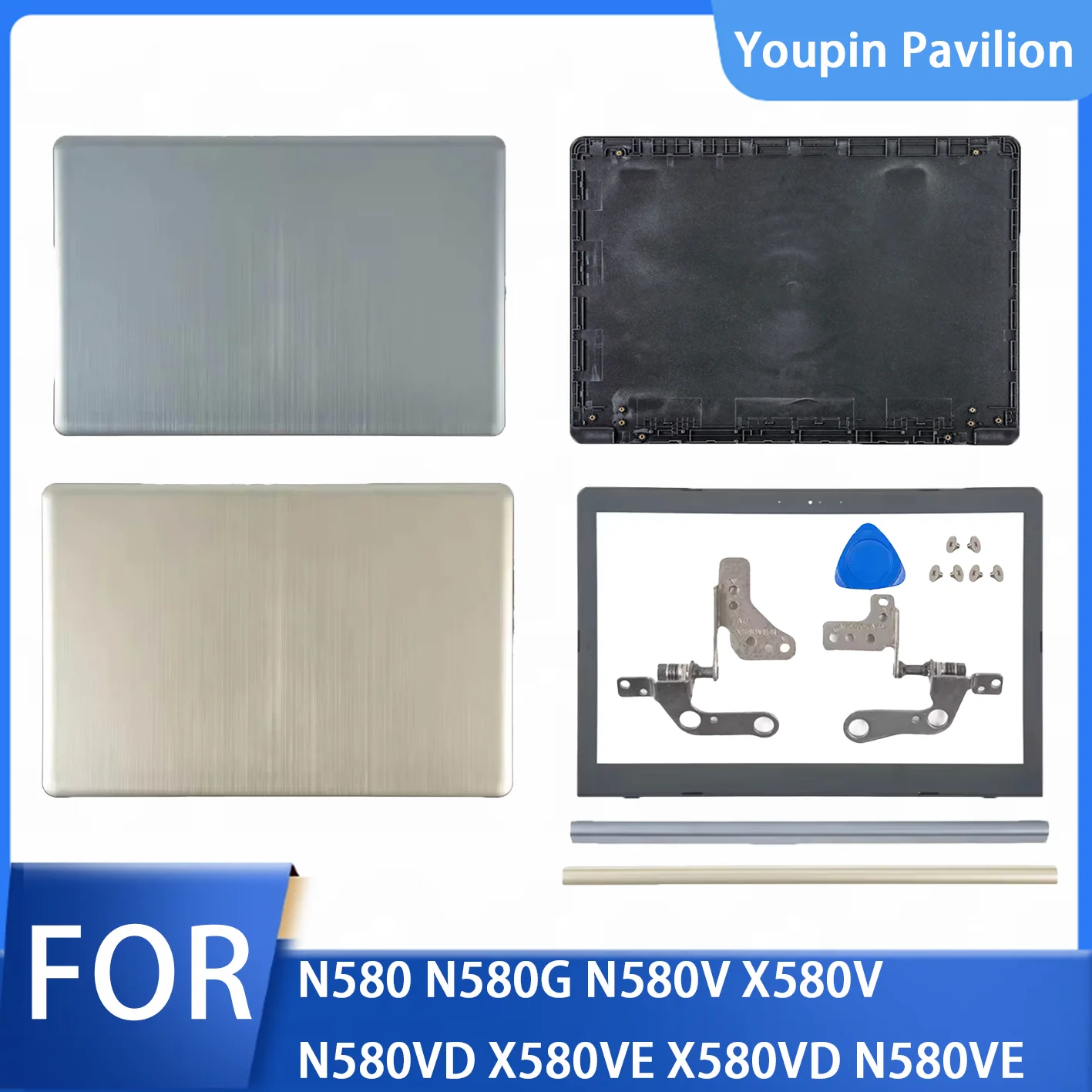 

Подходит для N580 N580G N580V X580V N580VD X580VE X580VD N580VE, пластиковая версия, замена задней крышки/рамки/шарнира ЖК-дисплея.