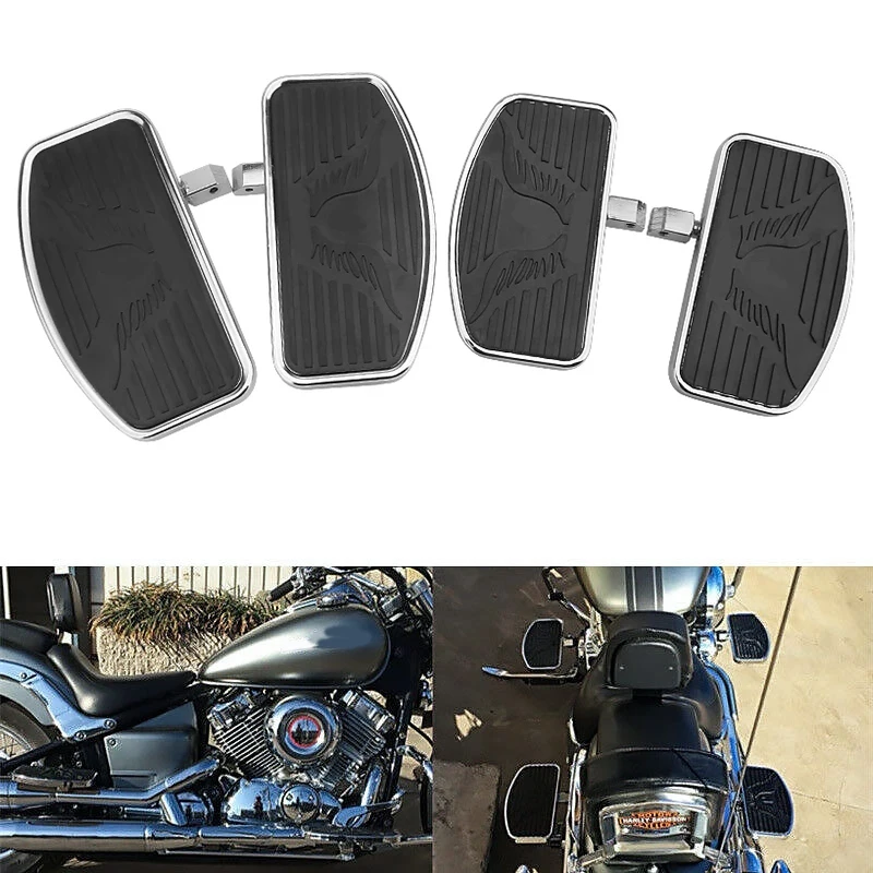 Motorcycle Universal Rear Passengers Footrest Pedal For Honda VTX Yamaha Drag Star Suzuki Kawasaki Resting Footrests Replacement