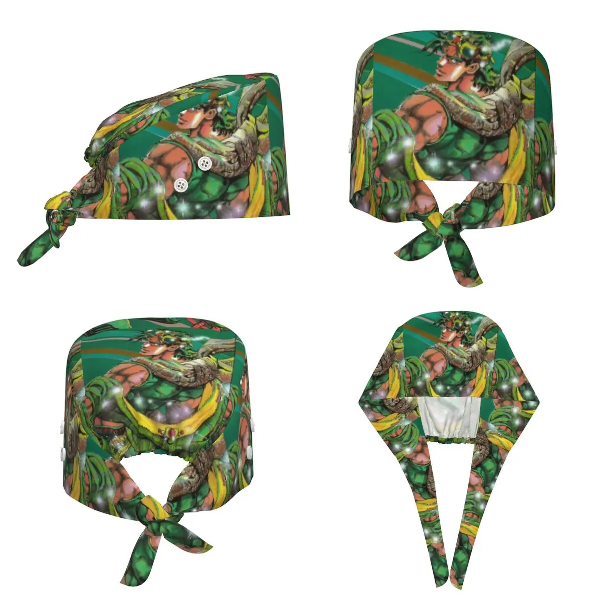 Casquette chirurgicale unisexe ajustable Jojo Bizarre Adventure Joseph Joestar pour médecins et dentistes