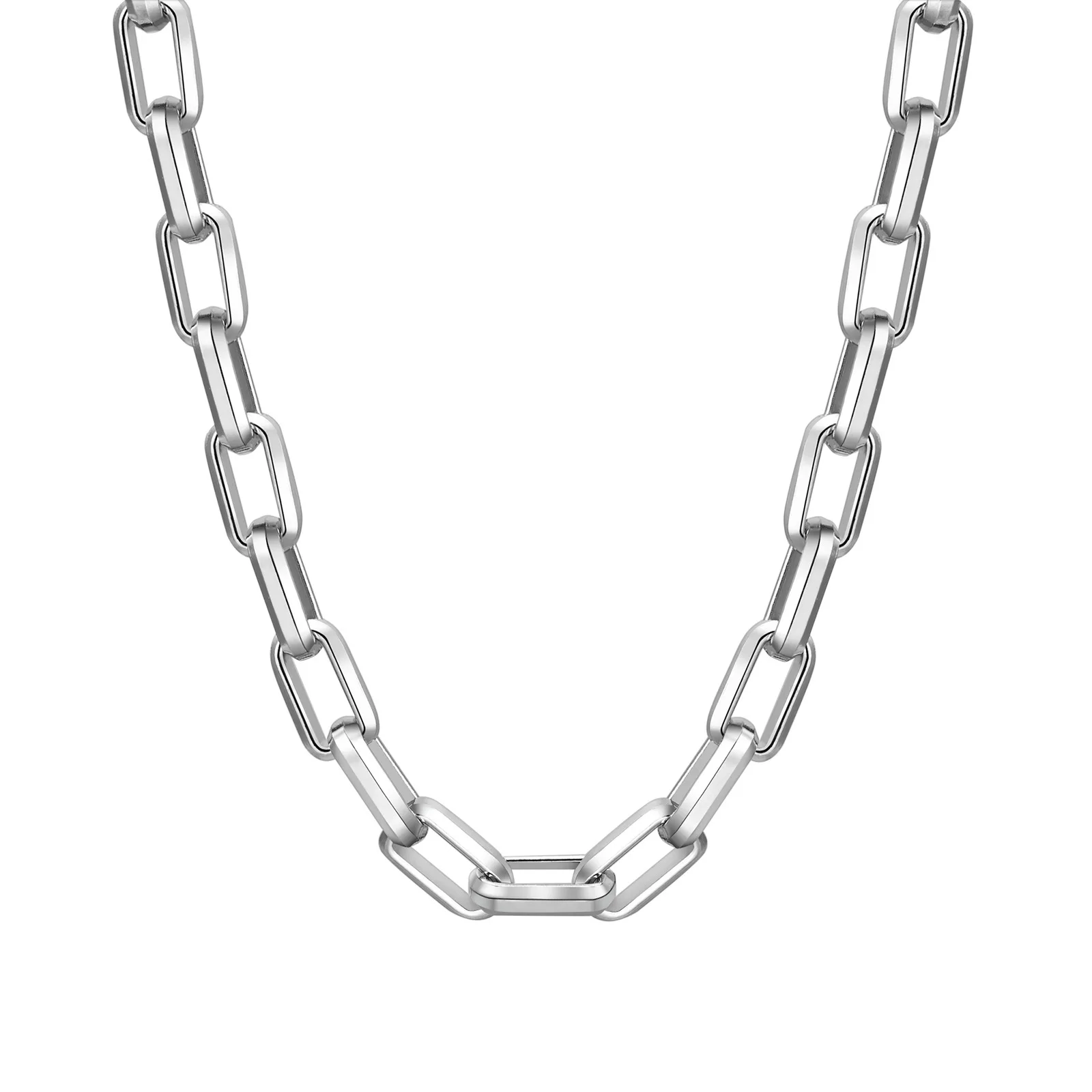 24inch 9.2mm Stainless Steel Polished Simple Long Box Necklace Chain Silver For Mens Cool Gifts n1608