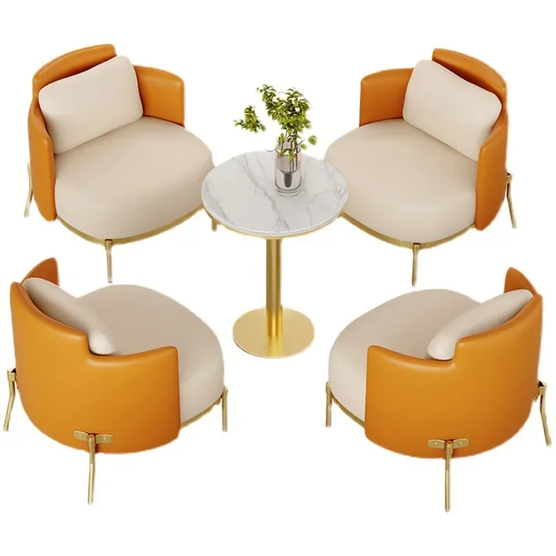 Light luxury modern single sofa, Nordic simple coffee shop office reception and sales office to negotiate table and