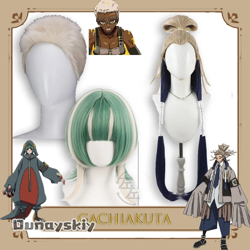 Am C S@ Tamzy لعبة Zanka Semiu شعر مستعار تأثيري مع أقراط مقاومة للحرارة الشعر Zanka GACHIAKUTA شعر مستعار تأثيري 45 سنتيمتر طول شعر مستعار #1